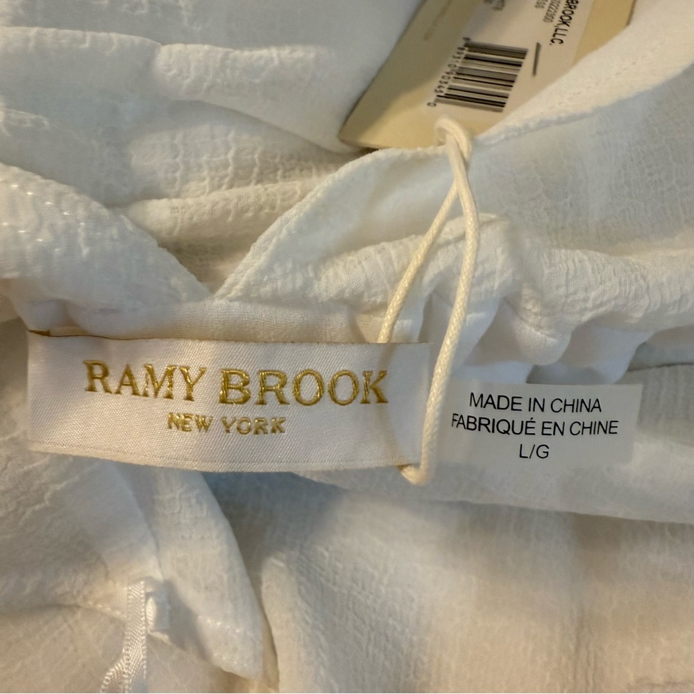 NWT! RAMY BROOK Women LARGE Marla Halter Mini Dress Plunging Neckline Sheer CP25 - Picture 4 of 6